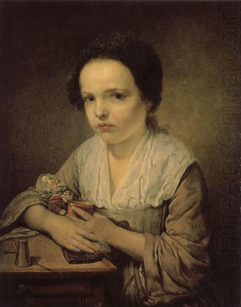 A Girl with a Doll, Jean-Baptiste Greuze